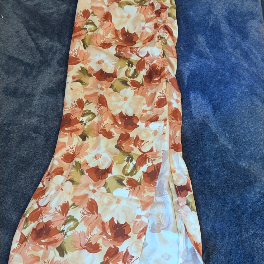 Abercrombie and Fit h Floral silk Maxi Skirt